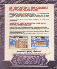 Box back cover for Summer Camp on the Commodore Amiga.