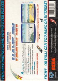 Box back cover for Super Hang-On on the Commodore Amiga.
