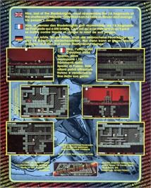 Box back cover for Switchblade on the Commodore Amiga.