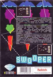 Box back cover for Swooper on the Commodore Amiga.