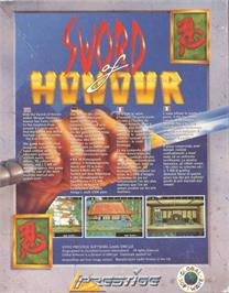 Box back cover for Sword of Honour on the Commodore Amiga.