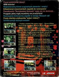 Box back cover for Tajemnica Bursztynowej Komnaty on the Commodore Amiga.