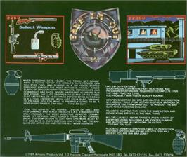 Box back cover for Take 'Em Out on the Commodore Amiga.