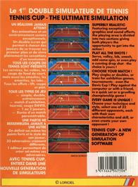 Box back cover for Tennis Cup on the Commodore Amiga.