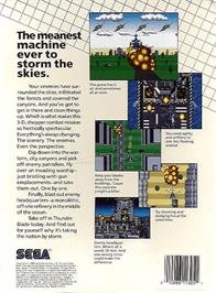 Box back cover for Thunder Blade on the Commodore Amiga.