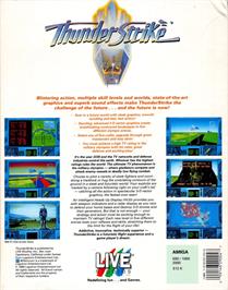 Box back cover for Thunderstrike on the Commodore Amiga.