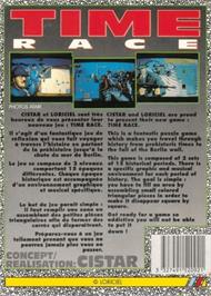 Box back cover for Time Race on the Commodore Amiga.