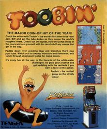 Box back cover for Toobin' on the Commodore Amiga.