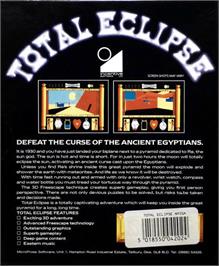 Box back cover for Total Eclipse on the Commodore Amiga.