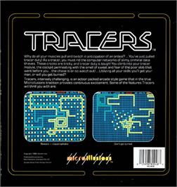 Box back cover for Tracers on the Commodore Amiga.