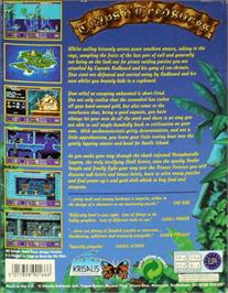 Box back cover for Traps 'n' Treasures on the Commodore Amiga.