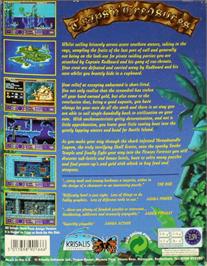 Box back cover for Traps 'n' Treasures on the Commodore Amiga.