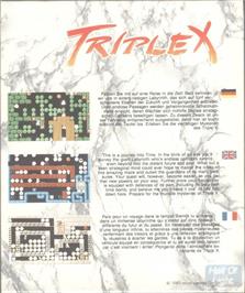 Box back cover for Triple X on the Commodore Amiga.