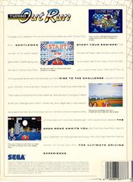 Box back cover for Turbo Out Run on the Commodore Amiga.