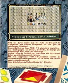 Box back cover for Turn It 2 on the Commodore Amiga.