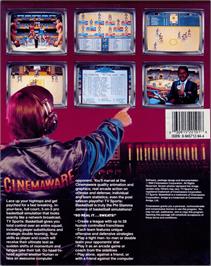 Box back cover for Tv Sports Basketball on the Commodore Amiga.