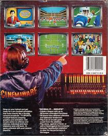 Box back cover for Tv Sports Football on the Commodore Amiga.