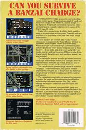 Box back cover for Typhoon of Steel on the Commodore Amiga.