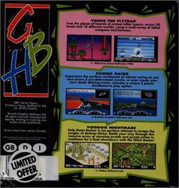 Box back cover for Voodoo Nightmare on the Commodore Amiga.