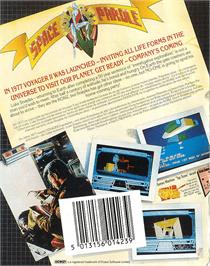 Box back cover for Voyager on the Commodore Amiga.