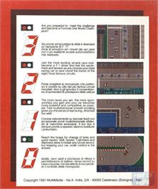 Box back cover for Warm-up on the Commodore Amiga.