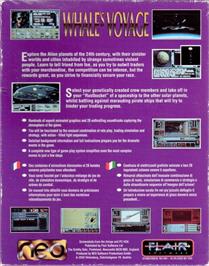 Box back cover for Whale's Voyage on the Commodore Amiga.