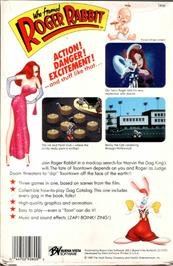 Box back cover for Who Framed Roger Rabbit? on the Commodore Amiga.