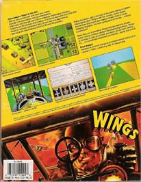 Box back cover for Wings on the Commodore Amiga.