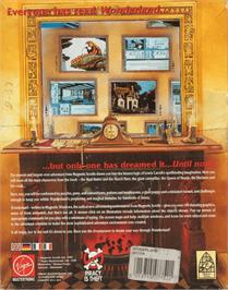 Box back cover for Wonderland on the Commodore Amiga.