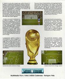 Box back cover for World Cup '90 on the Commodore Amiga.