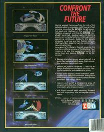 Box back cover for Xiphos on the Commodore Amiga.