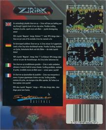 Box back cover for Ziriax on the Commodore Amiga.