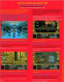 Box back cover for Zone Warrior on the Commodore Amiga.