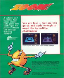Box back cover for Zoom! on the Commodore Amiga.