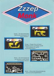 Box back cover for Zzzep on the Commodore Amiga.