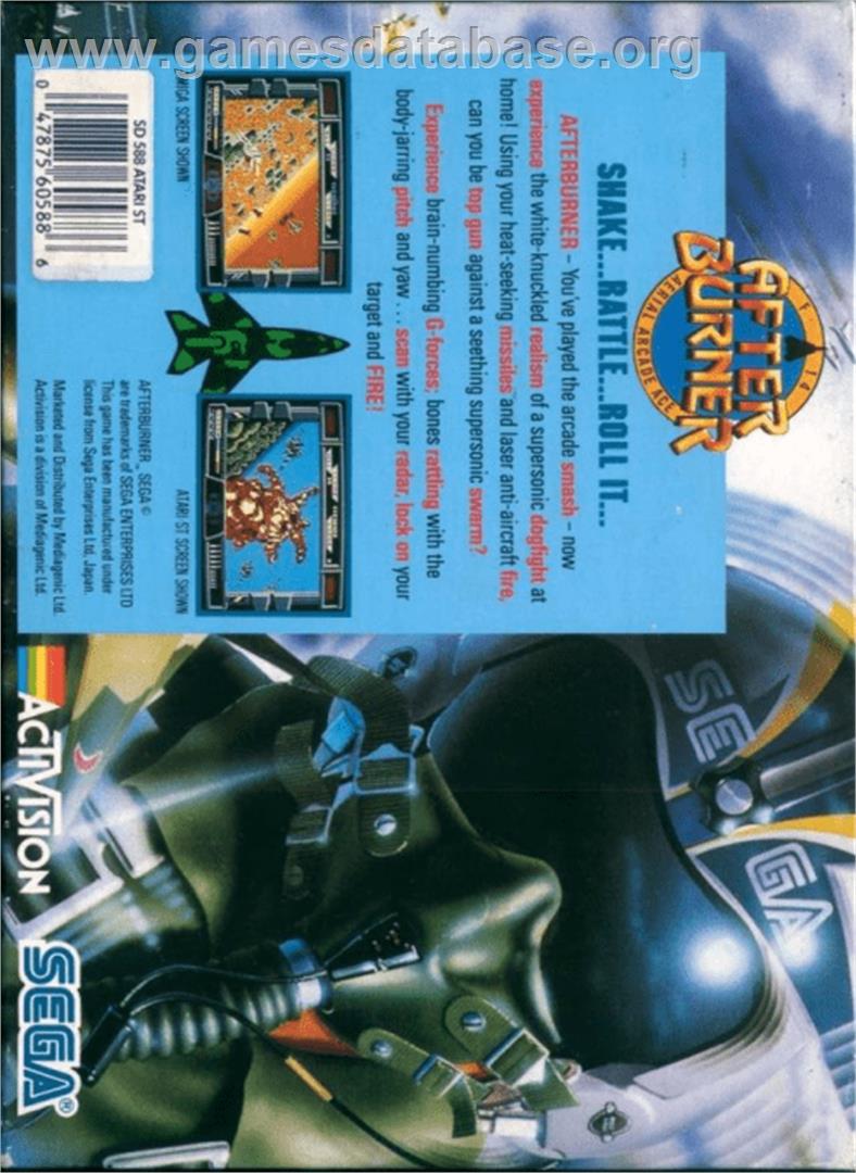 After Burner - Commodore Amiga - Artwork - Box Back