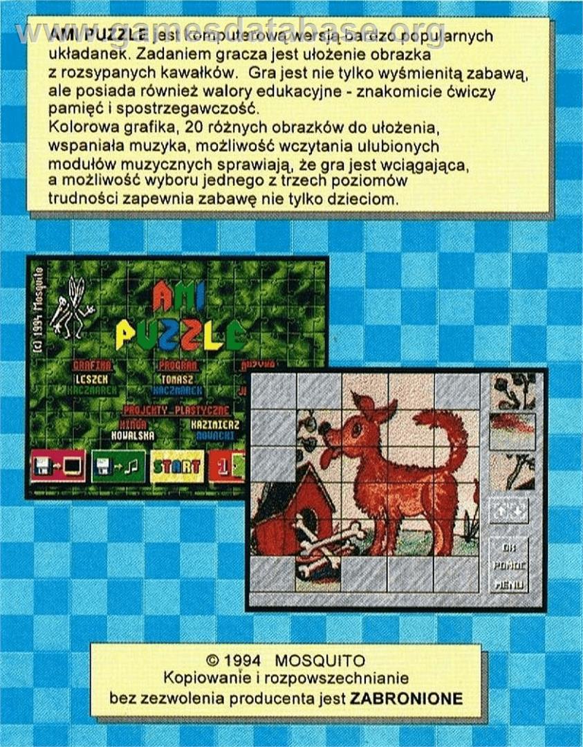 Ami Puzzle - Commodore Amiga - Artwork - Box Back