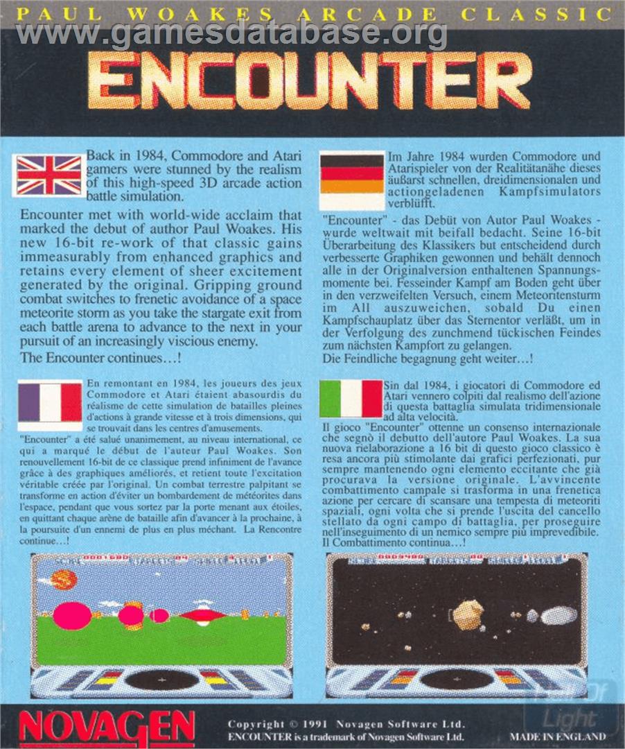 Amiga Encounter - Commodore Amiga - Artwork - Box Back