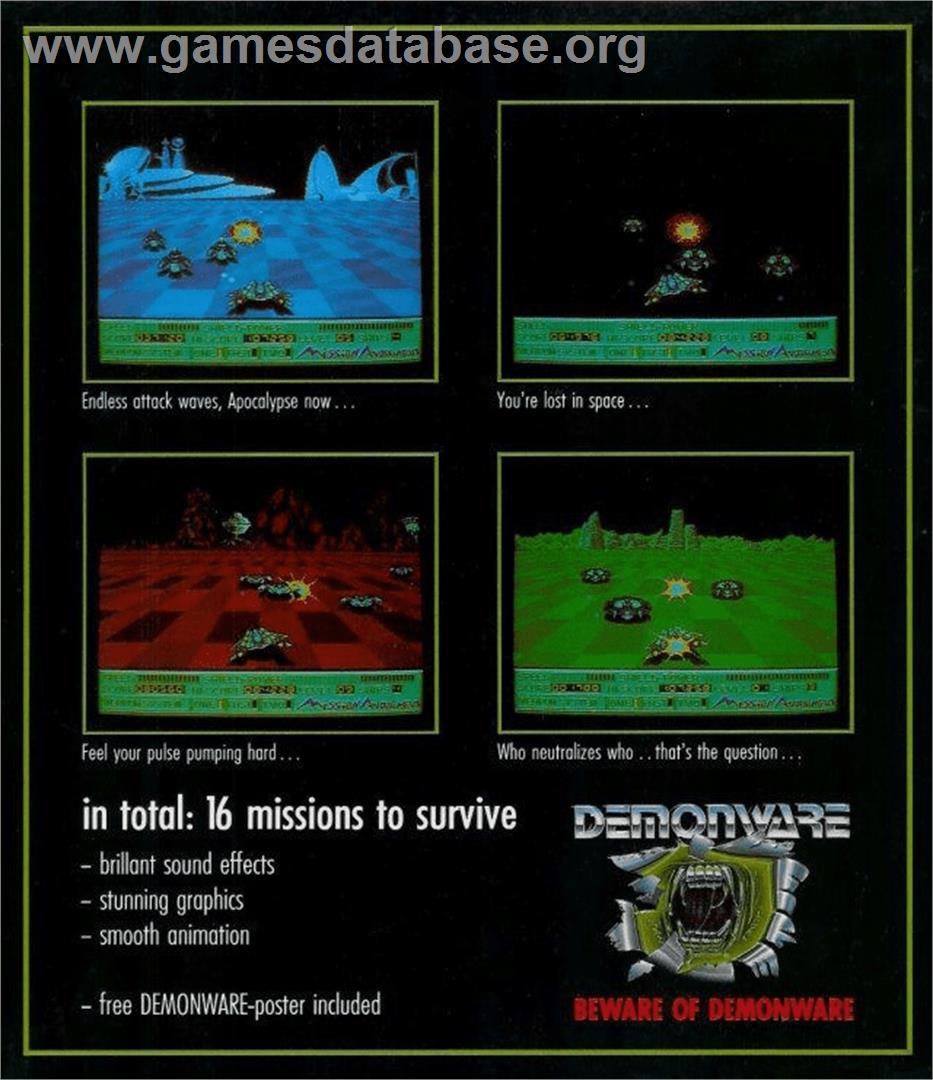 Andromeda Mission - Commodore Amiga - Artwork - Box Back