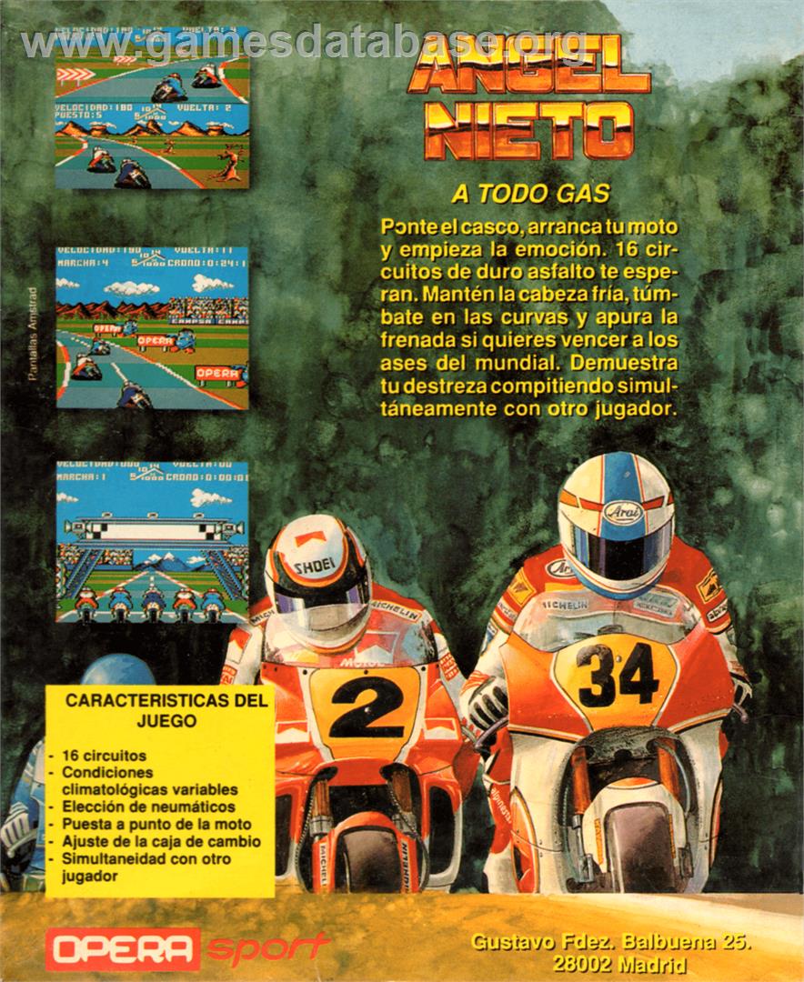 Angel Nieto Pole 500 - Commodore Amiga - Artwork - Box Back
