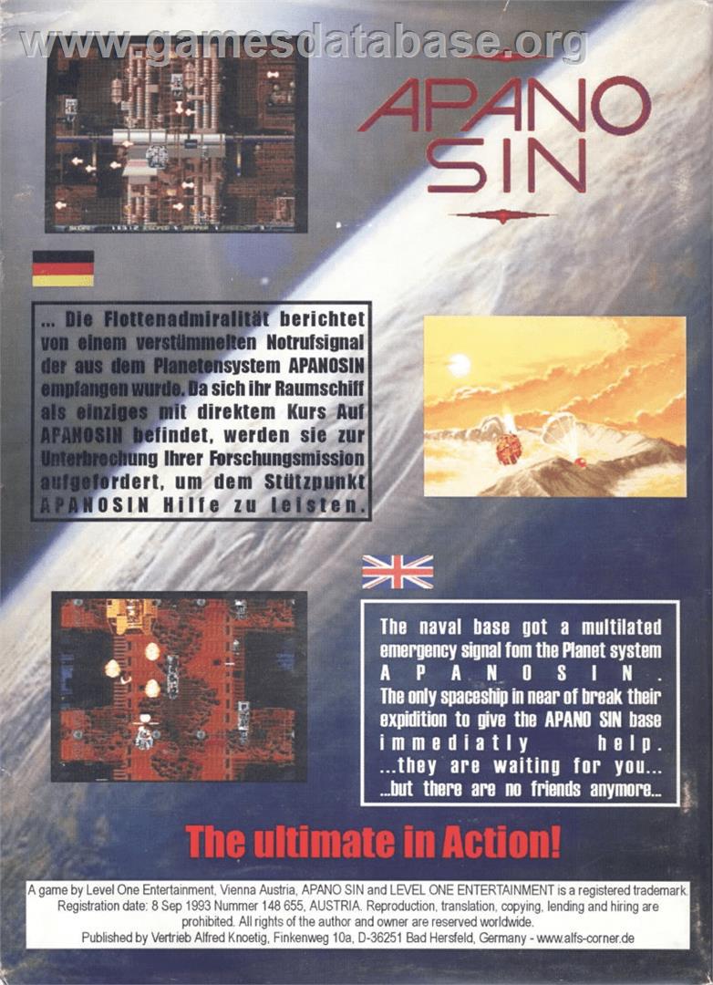Apano Sin - Commodore Amiga - Artwork - Box Back
