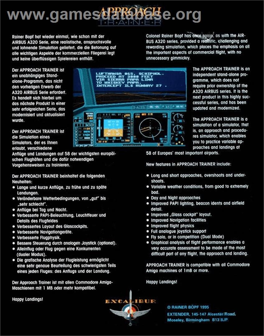 Approach Trainer - Commodore Amiga - Artwork - Box Back