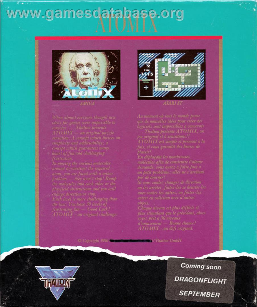Atomix - Commodore Amiga - Artwork - Box Back