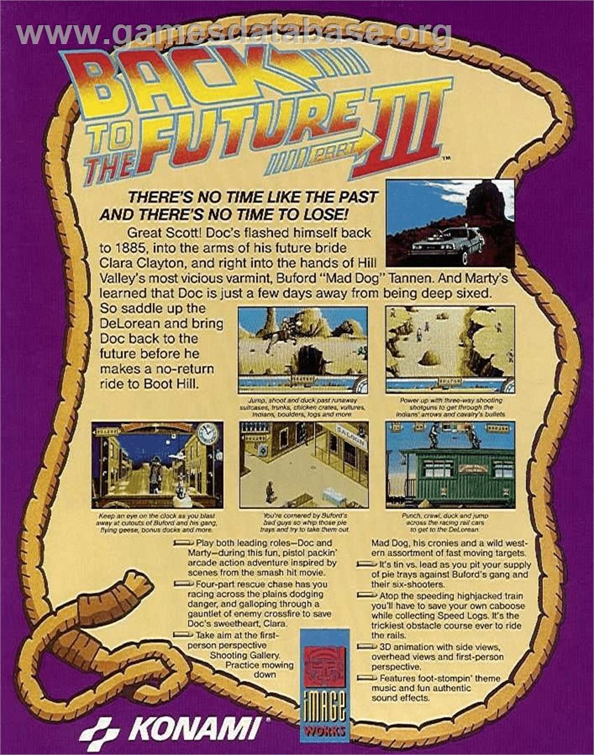 Back To The Future Part 3 - Commodore Amiga - Artwork - Box Back