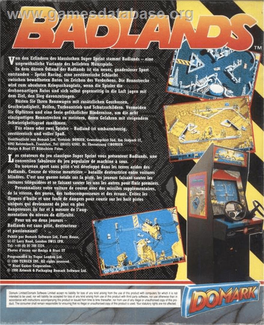 Bad Lands - Commodore Amiga - Artwork - Box Back
