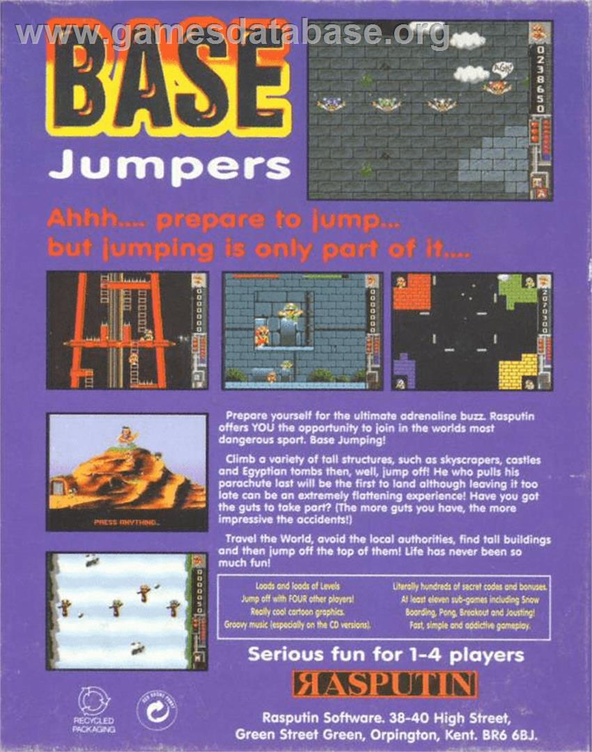 Base Jumpers - Commodore Amiga - Artwork - Box Back