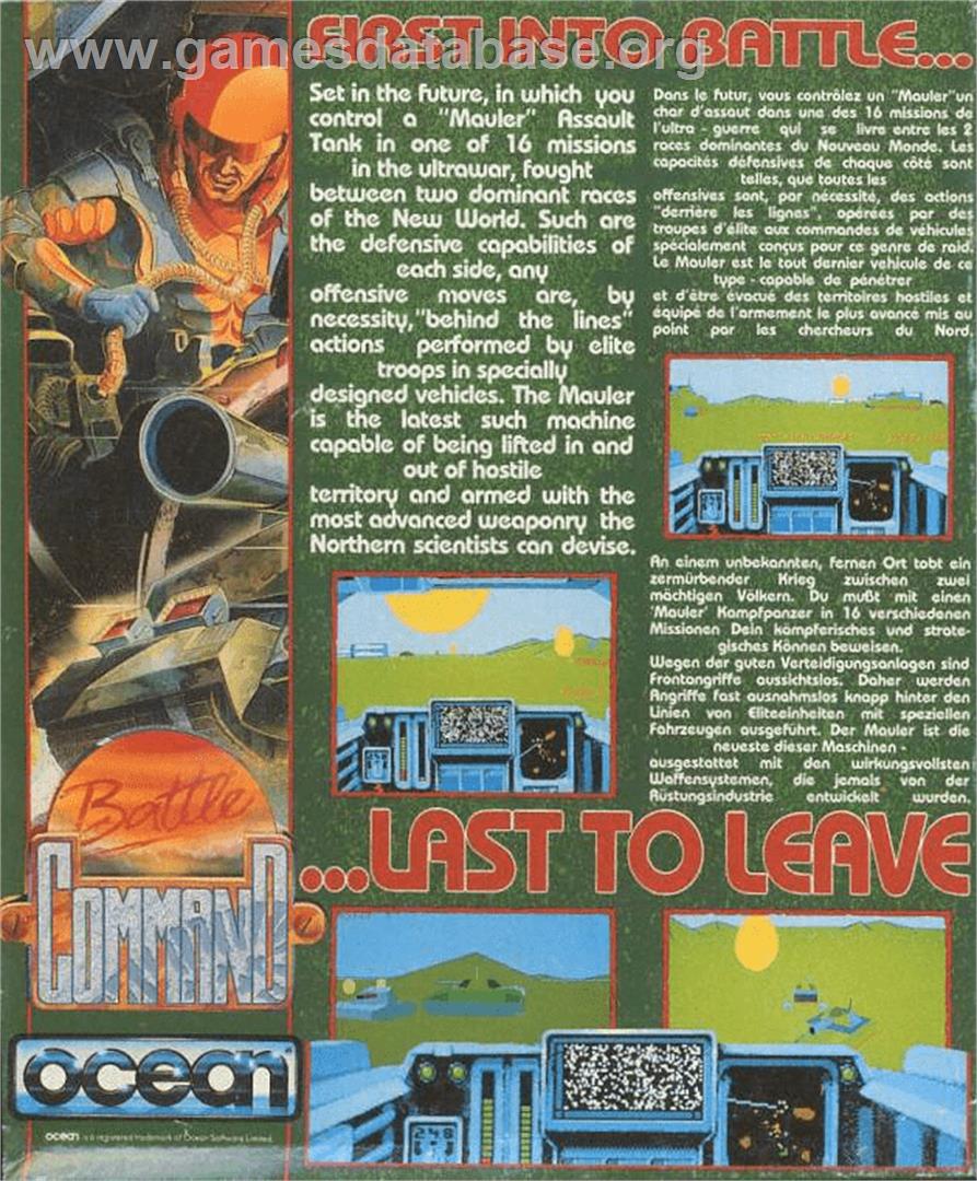 Battle Command - Commodore Amiga - Artwork - Box Back