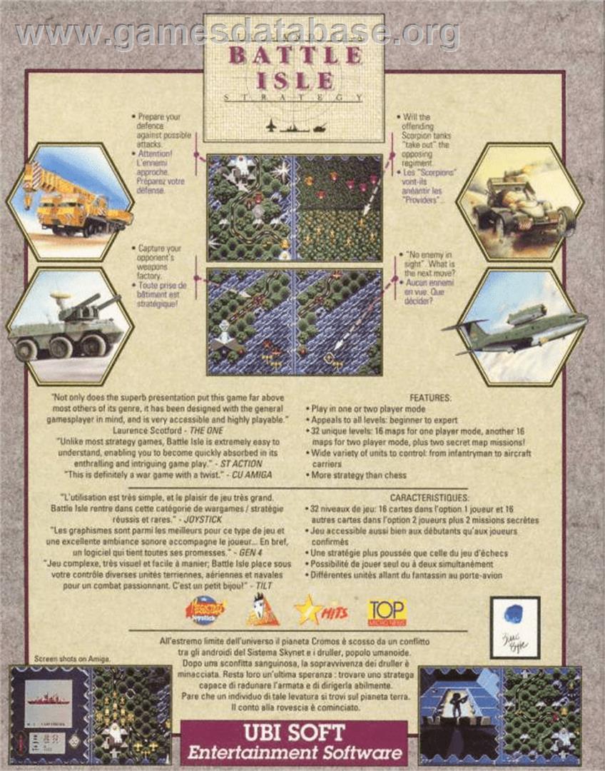 Battle Isle - Commodore Amiga - Artwork - Box Back