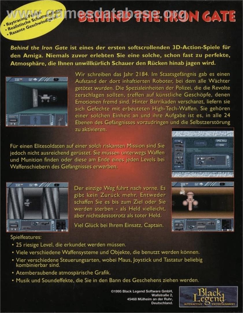 Behind The Iron Gate - Commodore Amiga - Artwork - Box Back