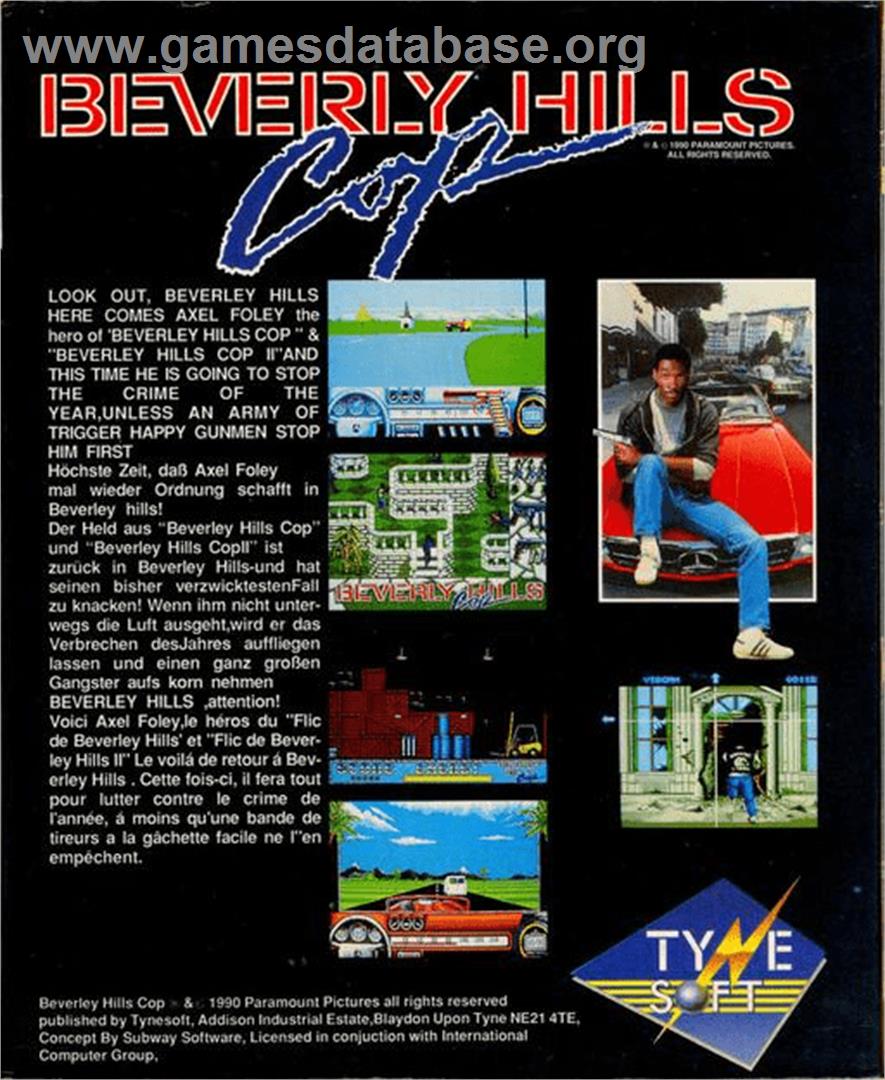 Beverly Hills Cop - Commodore Amiga - Artwork - Box Back
